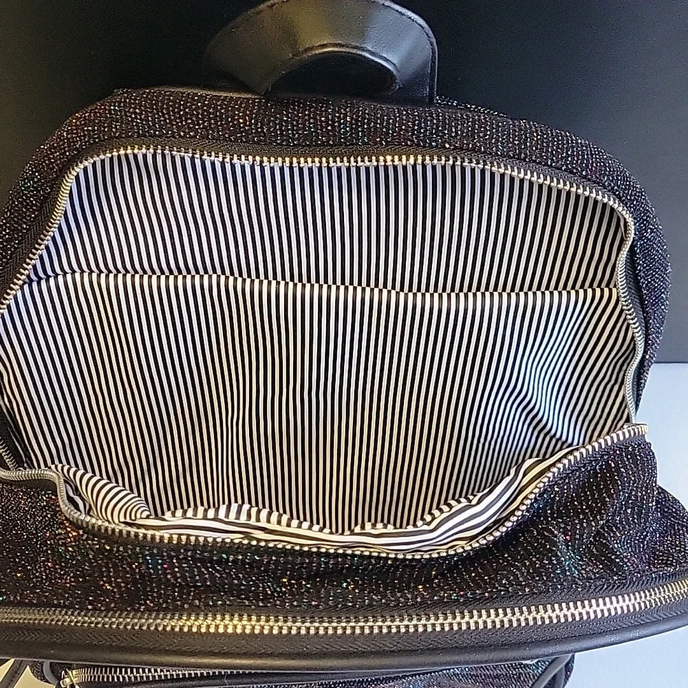 Black Glitter Backpack New